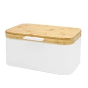 Chlebaki - CHLEBAK STALOWY Z DREWNIANĄ POKRYWĄ 4260 BIAŁY - miniaturka - grafika 1