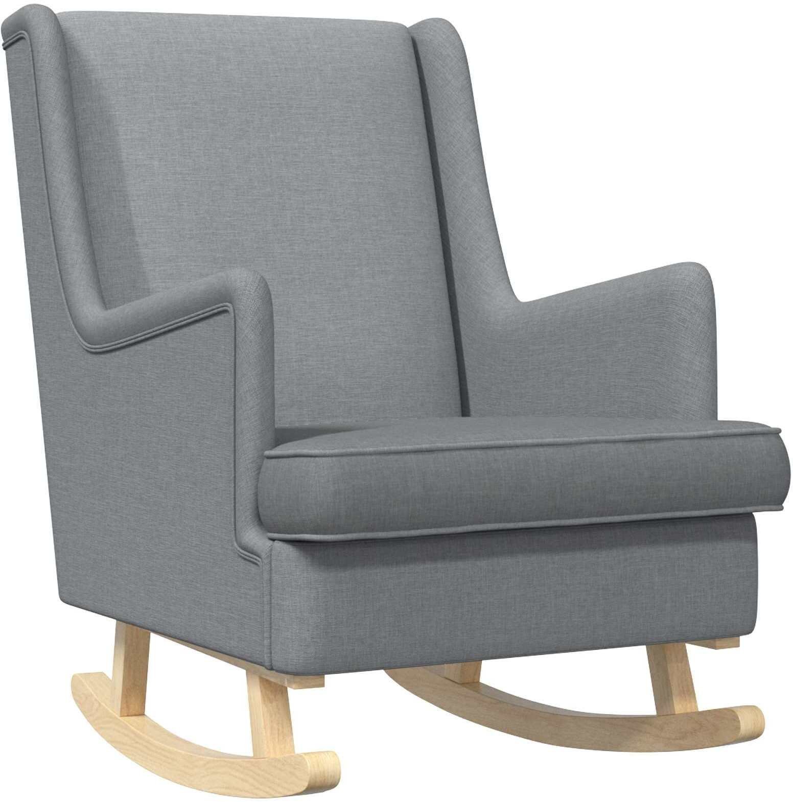vidaXL vidaXL Fotel bujany Jasnoszary 62 x 80 x 85 cm tkanina
