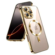 Etui i futerały do telefonów - Etui MagSafe Case do Apple iPhone 16 Pro Max Alogy Glamour Luxury Ring obudowa złoto-przezroczyste - miniaturka - grafika 1