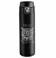 Kubki termiczne - Kubek termiczny czarny z grawerem dla wychowawcy nauczyciela - miniaturka - grafika 1