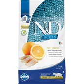 Sucha karma dla kotów - Farmina N&D Grain Free Ocean Cat Adult Herring Orange 0,3 kg - miniaturka - grafika 1