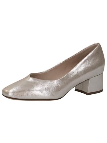 CAPRICE Damskie czółenka ze skóry, brązowe (taupe Metallic), 38, taupe Metallic, 38 EU