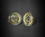 Spinki do mankietów i krawatów - SPINKI - Lilia (golden) I - miniaturka - grafika 1