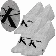 Skarpetki damskie - CALVIN KLEIN SKARPETKI STOPKI 2 PARY 39-42 CK szary - miniaturka - grafika 1