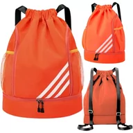 Torby szkolne - Worek Szkolny Na Buty Obuwie Wf Plecak Do Szkoły Workoplecak Wodoodporny Pomarańczowy - miniaturka - grafika 1