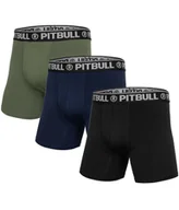 Majtki męskie - Bokserki PIT BULL VI komplet 3 sztuk oliwkowo-granatowo-czarne-XXL - miniaturka - grafika 1