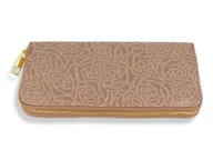 Portfele - PORTFEL damski beżowy we wzory - miniaturka - grafika 1