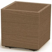 Donice - Donica PROSPERPLAST Madera Square ECO Wood 13.1L Brązowy - miniaturka - grafika 1