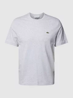 Koszulki męskie - T-shirt z okrągłym dekoltem i wyhaftowanym logo - grafika 1
