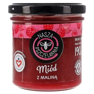 Miód z maliną Nasza Pszczelarnia 190g - Miód - miniaturka - grafika 1