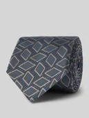 Krawaty i muchy męskie - Krawat z jedwabiu ze wzorem na całej powierzchni (7,5 cm) - miniaturka - grafika 1