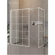 Kabiny prysznicowe - New Trendy EXK-2310 KABINA NEW MODUS WHITE WALK-IN U 150x90x200 CZYSTE 8mm ACTIVE SHIELD - miniaturka - grafika 1