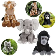 Maskotki i pluszaki - Charlie Bears Zestaw trzech maskotek z serii Cuddle Cubs: żyrafa, słoń, goryl - pluszaki idealne dla niemowląt, 13 cm - miniaturka - grafika 1