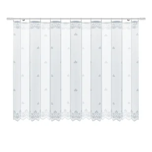 Firana żakardowa dekoracyjna Monix 160 x 300 cm biała na taśmie - Firany - miniaturka - grafika 1