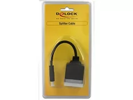 Złącza, przejściówki, adaptery - Delock HDMI - 2X HDMI (GGAOHF0100BKEW) - miniaturka - grafika 1