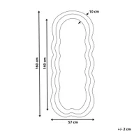 Lustra - Lustro ścienne welurowe 57 x 160 cm niebieskie LACS Lumarko! - miniaturka - grafika 1