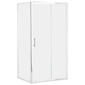 Kabiny prysznicowe - Beliani Kabina prysznicowa Yoro szkło hartowane 80x100x185cm srebrna 231254 - miniaturka - grafika 1