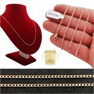 ZŁOTY ŁAŃCUSZEK PANCERKA STAL CHIRURGICZNA 50cm SOLIDNY / MOCNY 18K+DARMOWE DODATKI - Łańcuszki - miniaturka - grafika 1