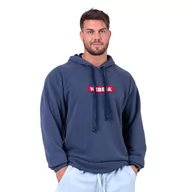 Bluzy męskie - Nebbia, Bluza męska, Red Label 149, niebieski, rozmiar M - miniaturka - grafika 1