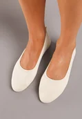Baleriny - Beżowe Balerinki z Elastyczną Cholewką Lililena - miniaturka - grafika 1