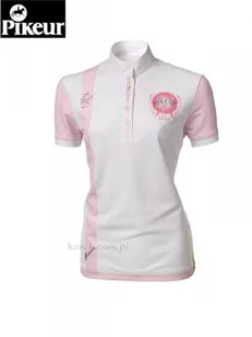 PIKEUR Koszula konkursowa dwukolorowa white/pink - Koszulki jeździeckie - miniaturka - grafika 1