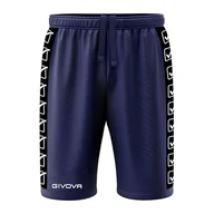 Spodnie sportowe damskie - Spodenki Sportowe Givova Terry Band Navy L - Oddychające i Lekkie - miniaturka - grafika 1