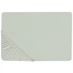 Bawełniane prześcieradło z gumką 90 x 200 cm jasnozielone JANBU - Prześcieradła - miniaturka - grafika 1