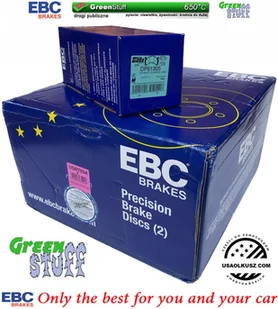 Przednie klocki GreenStuff + NACINANE tarcze hamulcowe EBC seria USR Cadillac DeVille 2000-2005 - Tarcze hamulcowe - miniaturka - grafika 3