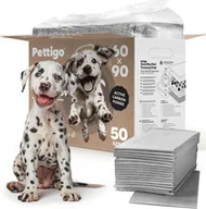 Prześcieradła dla dzieci - Pettigo PODKŁADY HIGIENICZNE 60x90 CARBON dla PSA NAUKA SIKANIA - 50 szt - miniaturka - grafika 1