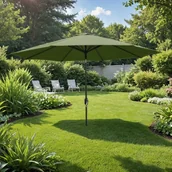 Parasole ogrodowe - Parasol ogrodowy uchylny butelkowa zieleń 300 cm - miniaturka - grafika 1