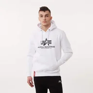 Bluzy męskie - Alpha Industries BASIC HOODY WHITE - miniaturka - grafika 1