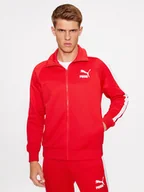 Bluzy męskie - Puma Bluza Iconic T7 530094 Czerwony Regular Fit - miniaturka - grafika 1