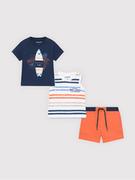 Dresy i komplety dla chłopców - Mayoral Komplet t-shirt, top i spodenki 1672 Kolorowy Regular Fit - miniaturka - grafika 1