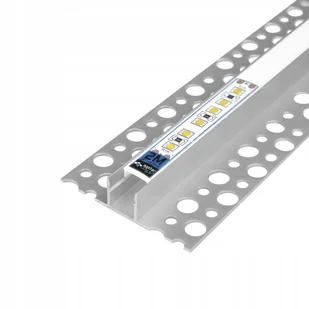 Profil Led Aluminiowy do Płyty Gk 10mm karton gips kafli glazury 2m klosz - Akcesoria do oświetlenia - miniaturka - grafika 1