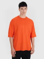 Koszulki męskie - T-shirt męski 4F 4FRSS25TTSHM2653-70S Pomarańczowy Roz. S - miniaturka - grafika 1