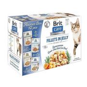 Mokra karma dla kotów - Brit Care Kot Care Adult Fillets in Jelly Mokra Karma dla kota op 85g Pakiet 12szt - miniaturka - grafika 1