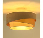 Lampy sufitowe - Duolla - Żyrandol natynkowy KOBO 1xE27/15W/230V śr. 45 cm beżowy/złoty/kremowy - miniaturka - grafika 1