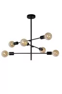 Lampy sufitowe - Lucide Lester lampa sufitowa, metal, 160 W, czarna, nikiel (21119/06/30) - miniaturka - grafika 1