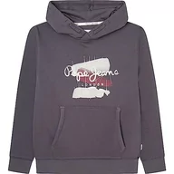 Bluzy dla chłopców - Pepe Jeans Chłopięca bluza z kapturem Niall, Szary (Thunder), 16 Lat - miniaturka - grafika 1
