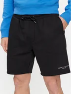 Spodenki męskie - Tommy Hilfiger Szorty sportowe Logo MW0MW34201 Czarny Regular Fit - miniaturka - grafika 1