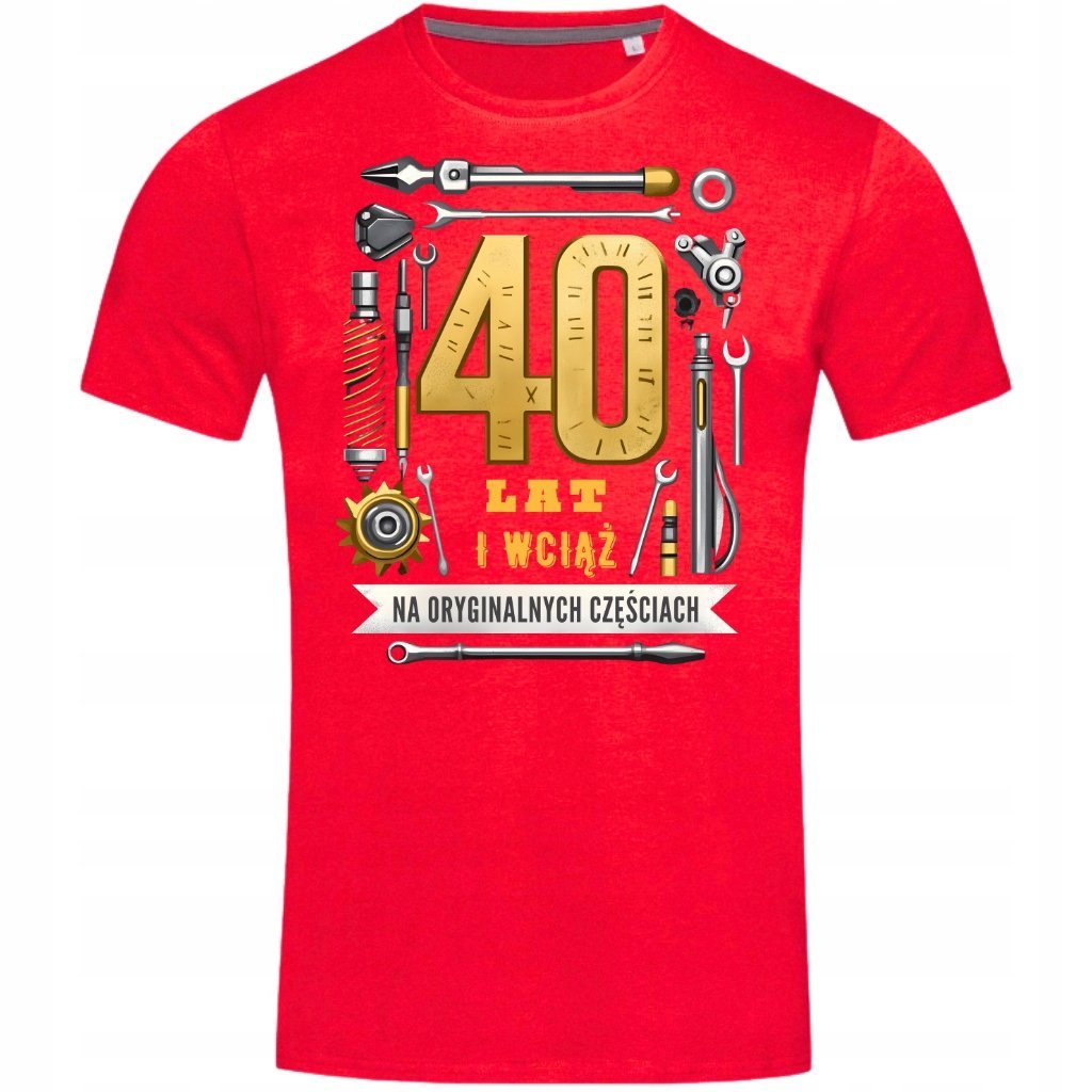Koszulka męska prezent na urodziny 40 Lat i Wciąż na Oryginalnych Częściach