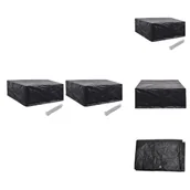 Pokrowce na meble ogrodowe - vidaXL Pokrowce na meble ogrodowe 2 szt. 10 oczek 260x260x90 cm - Pokrowce ochronne na meble ogrodowe - miniaturka - grafika 1