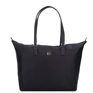 Torebki damskie - Tommy Hilfiger Poppy Torba shopper 47 cm black AW0AW10261-BDS - grafika 1