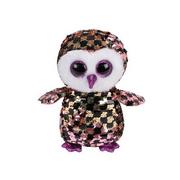 Maskotki i pluszaki - Ty Flippables TY36673 Sequins Checks The Owl Soft Toy 15 cm, Multi-Coloured - miniaturka - grafika 1