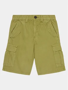 Guess Szorty materiałowe L4GD23 WBHQ0 Zielony Regular Fit - Spodenki damskie - miniaturka - grafika 1