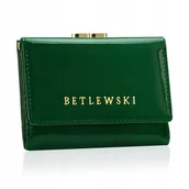 Portfele - Betlewski portfel damski skórzany kieszenie bilon ochrona RFID na prezent - miniaturka - grafika 1