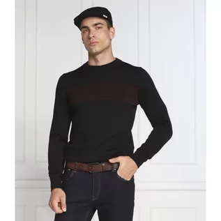 Swetry męskie - Trussardi Sweter | Regular Fit | z dodatkiem wełny - grafika 1