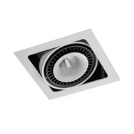 Lampy sufitowe - Italux Lampa wpuszczana Alesso GL7116-1/18W WH+BL - miniaturka - grafika 1