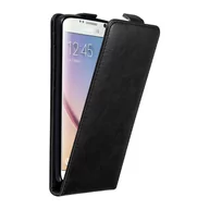 Etui i futerały do telefonów - Pokrowiec Do Samsung Galaxy S6 w Etui CZARNA NOC Flip Case Cover Obudowa Ochronny Cadorabo - miniaturka - grafika 1