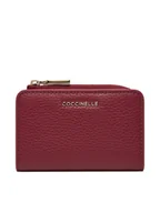 Portfele - Coccinelle Mały Portfel Damski MW5 Metallic Soft E2 MW5 17 01 01 Bordowy - miniaturka - grafika 1